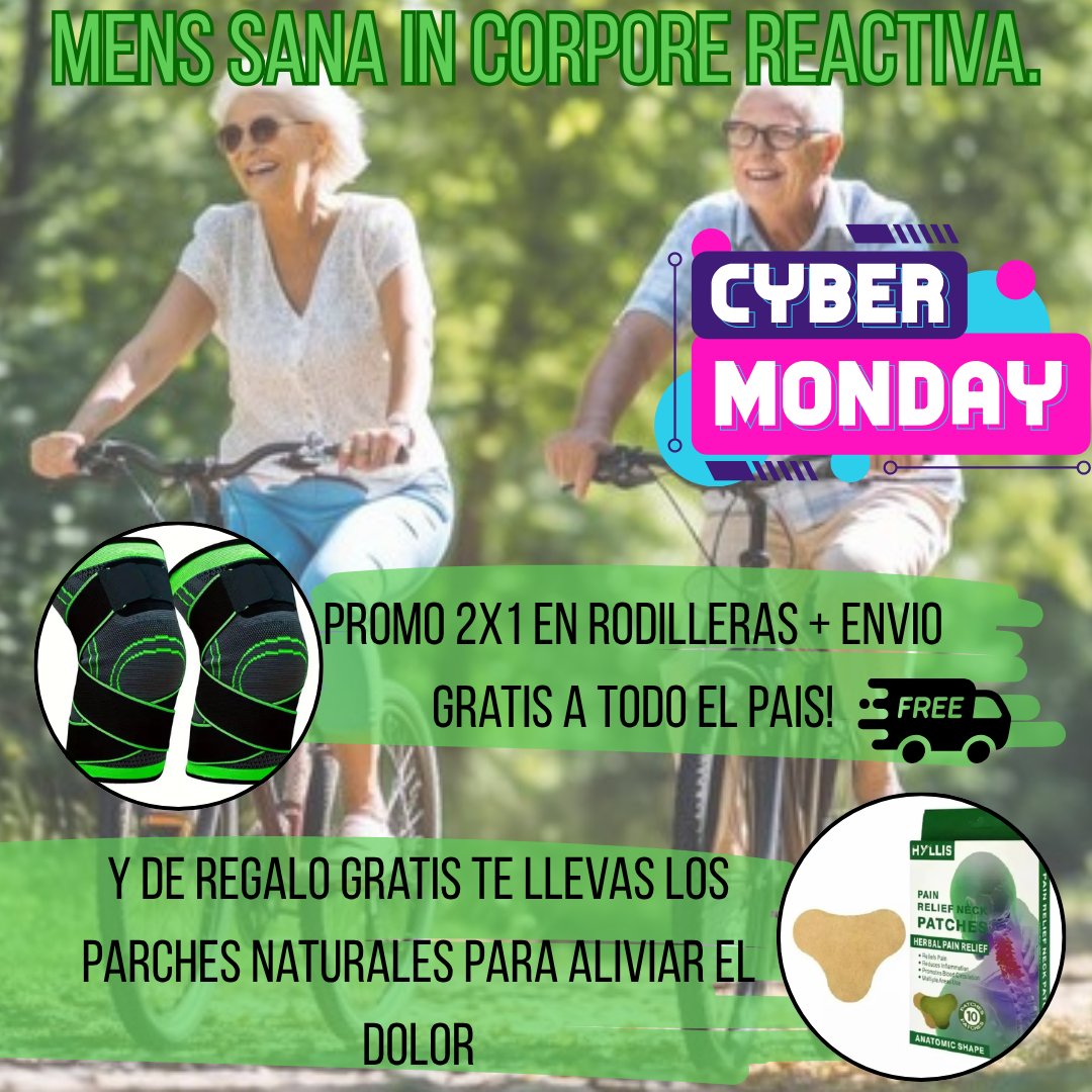 2 Rodilleras de Soporte + Parches Naturales para mantener tus Rodillas Fuertes y sin Molestias.