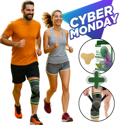 2 Rodilleras de Soporte + Parches Naturales para mantener tus Rodillas Fuertes y sin Molestias.