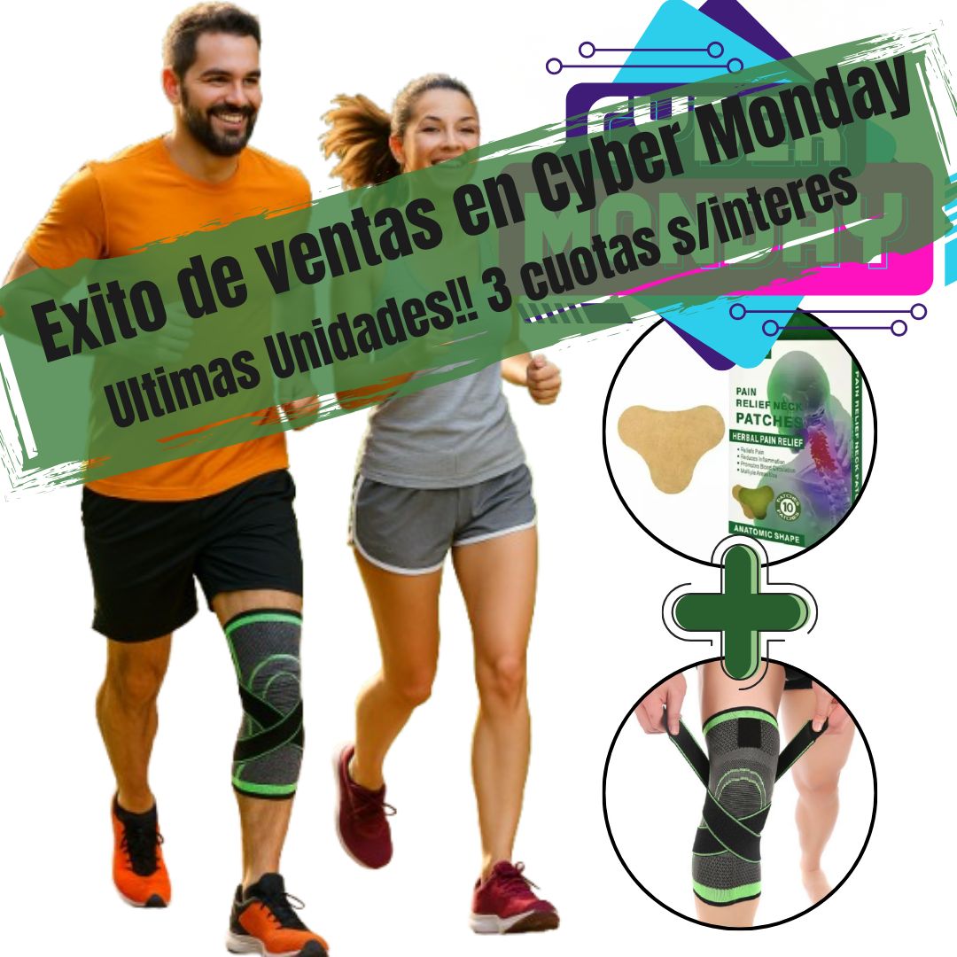 2 Rodilleras de Soporte + Parches Naturales para mantener tus Rodillas Fuertes y sin Molestias.