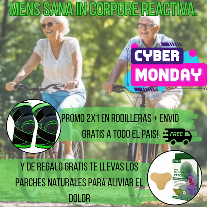 2 Rodilleras de Soporte + Parches Naturales para mantener tus Rodillas Fuertes y sin Molestias.